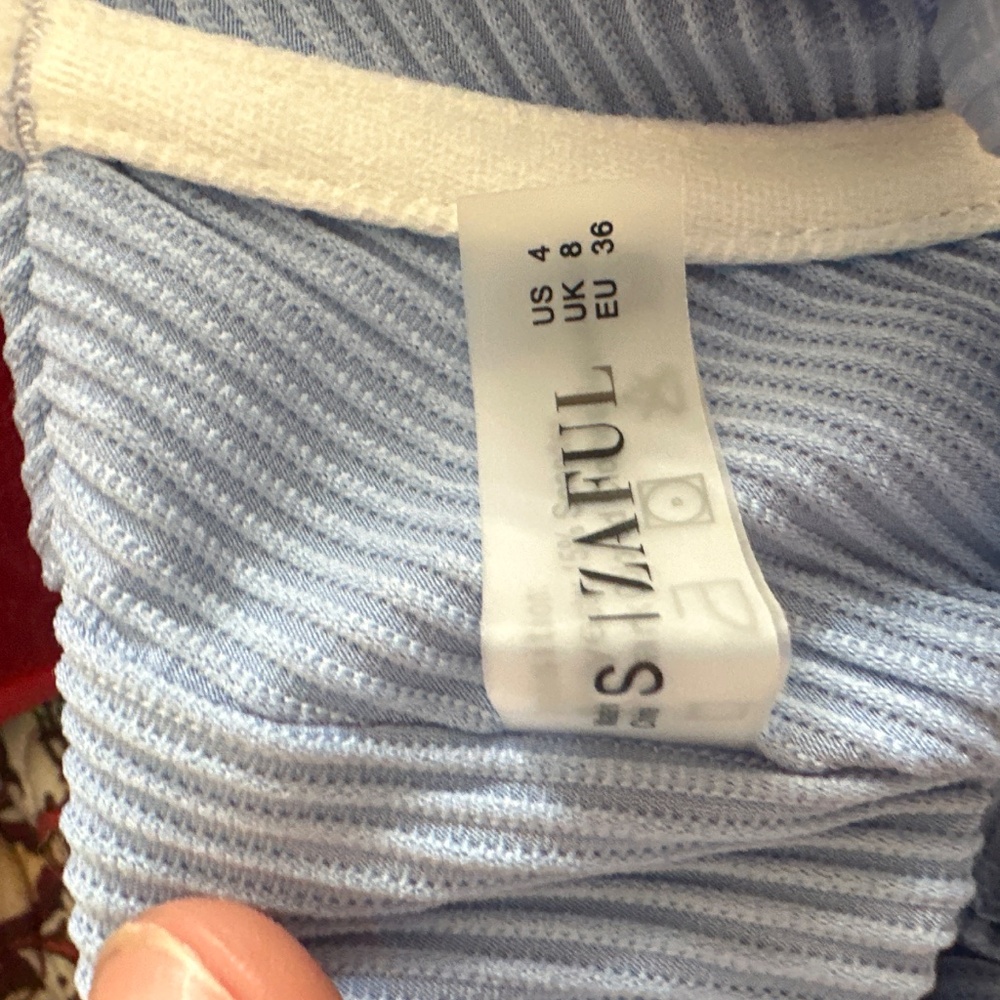 ZAFUL Light Blue Ribbed Bikini Set - Picture 3 of 3